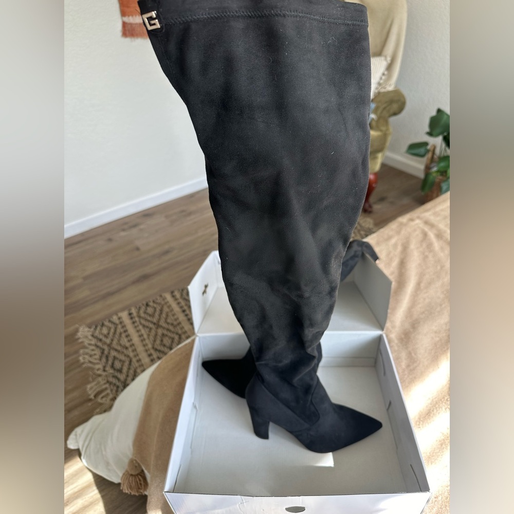 GUESS Abetter Faux Suede Over The Knee Boots
